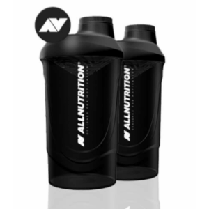 "Shaker - 600ml Black 2LOGO stylish design"