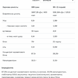 "Whey Protein - 908g Almond product packaging"