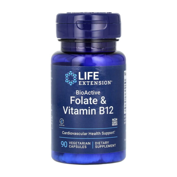 bioactive folate vitamin b12 90 veg caps 90 vegetarian 39180385839576 9fa5e072a1
