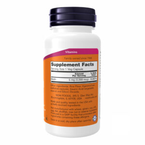 "BIOTIN 5000mcg - 60 vcaps packaging image"