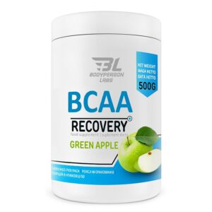 "BCAA Recovery - 500g Green apple powder."