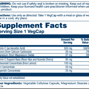 "Vitamin C with Bioflavonoid Concentrate 500mg capsules"