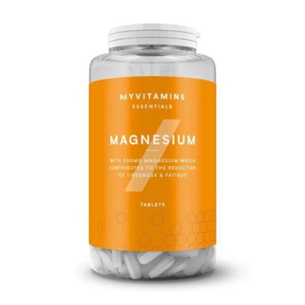 "Magnesium - 90caps dietary supplement bottle"