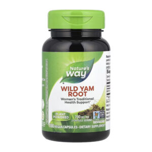 Wild Yam - 100 vcaps dietary supplement bottle.