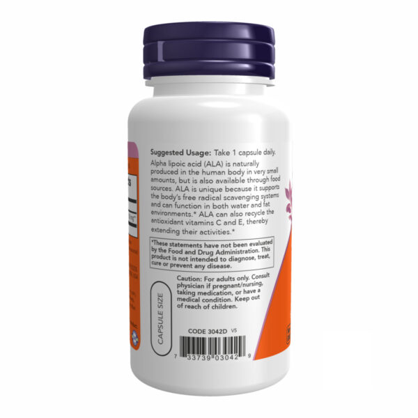 Alpha Lipoic Acid 250 mg - 60 vcaps packaging.