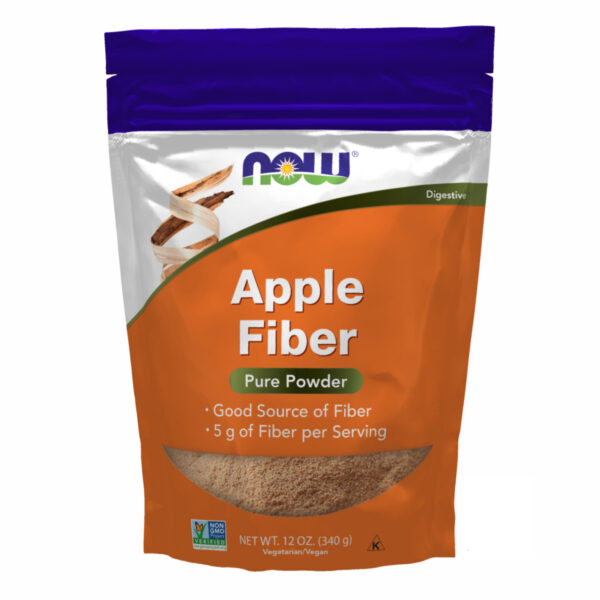Apple Fiber Powder - 12 Oz packaging displayed.