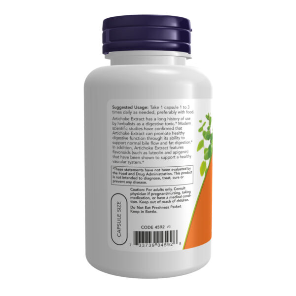 Artichoke Extract 450mg - 90 vcaps packaging