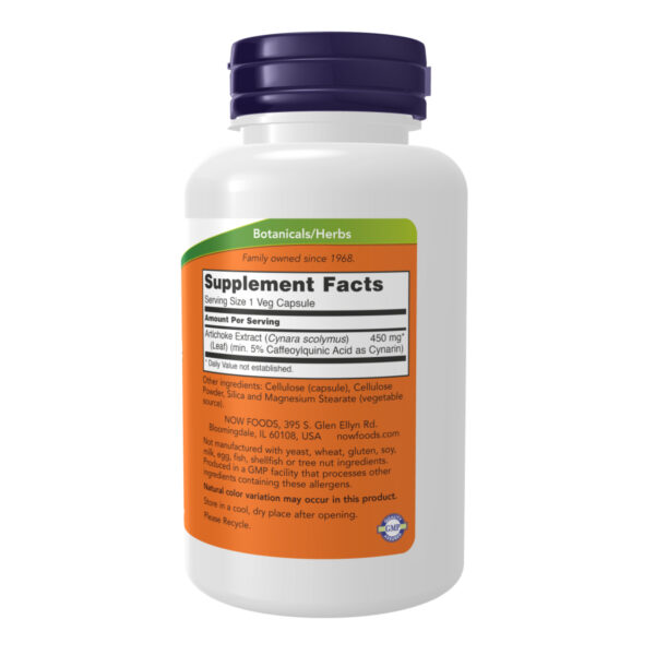 Artichoke Extract 450mg - 90 vcaps packaging.