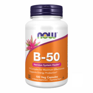 "B-50 - 100 vcaps dietary supplement bottle"