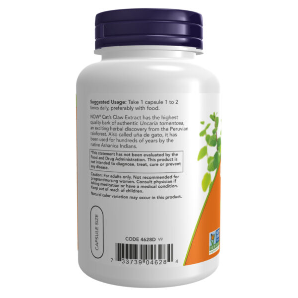 "Cat's Claw Extract - 120 vcaps packaging"