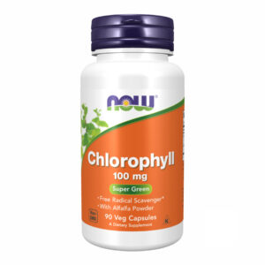 Chlorophyll 100 mg - 90 vcaps supplement packaging.