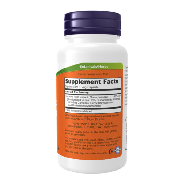 Turmeric Curcumin - 60 vcaps packaging image.
