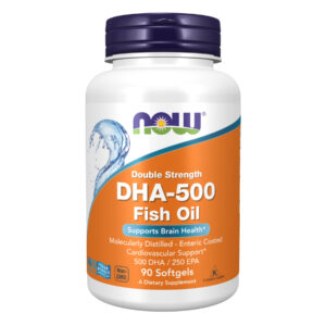 "DHA 500mg - 90 sgels softgel capsules."