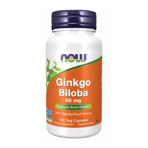 "Ginkgo Biloba 60 mg - 120 vcaps packaging"