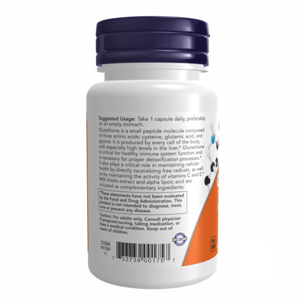 "Glutathione 500mg - 30 vcaps packaging"