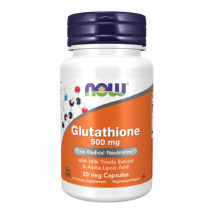 Glutathione 500mg - 30 vcaps supplement bottle.