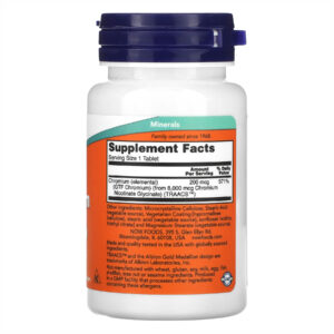 "GTF Chromium 200mcg - 100 tabs package"
