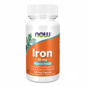 "Iron 18mg Ferrochel - 120 vcaps bottle"