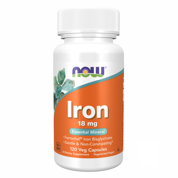 "Iron 18mg Ferrochel - 120 vcaps bottle"