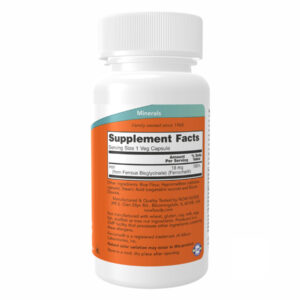 Iron 18mg Ferrochel - 120 vcaps bottle.