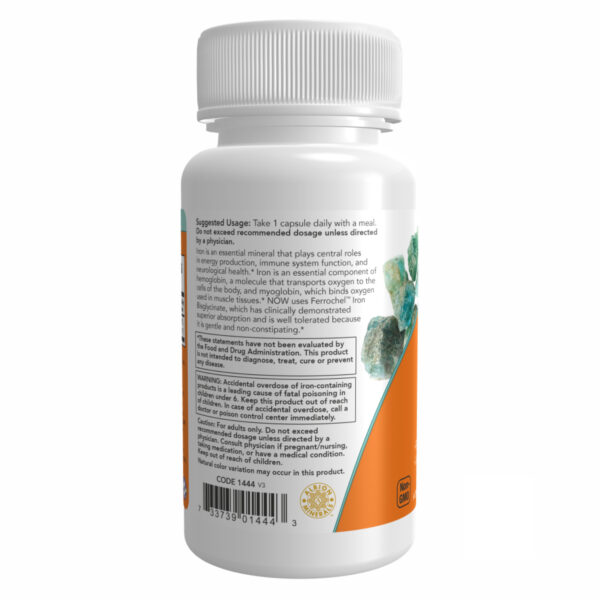 "Iron 36mg Ferrochel - 90 vcaps packaging"