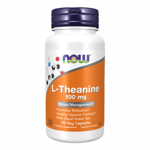 "L-Theanine 100mg - 90 vcaps packaging"