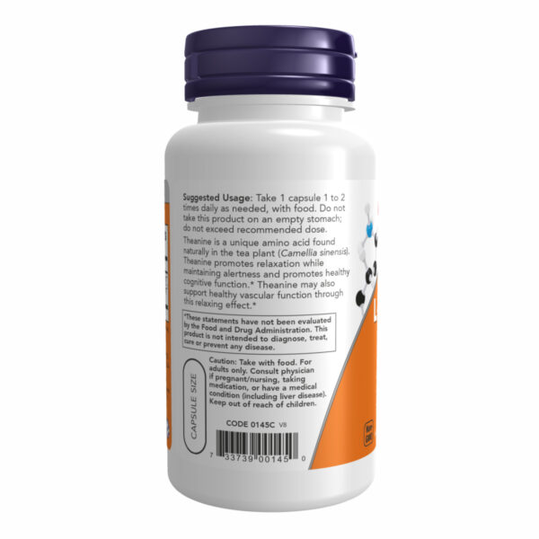 L-Theanine 100mg - 90 vcaps packaging image