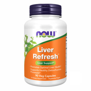 "Liver Refresh - 90 vcaps supplement bottle."
