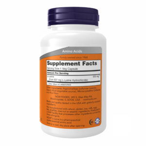 Lysine 500mg - 100 vcaps product image.