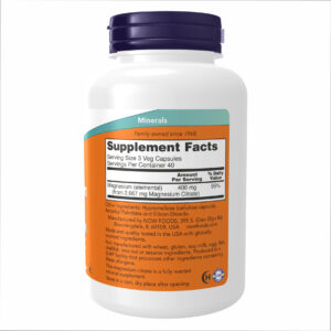 "Magnesium Citrate - 120 caps supplement bottle"