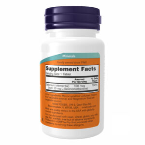 "Selenium 100 mcg - 100 tabs product packaging"