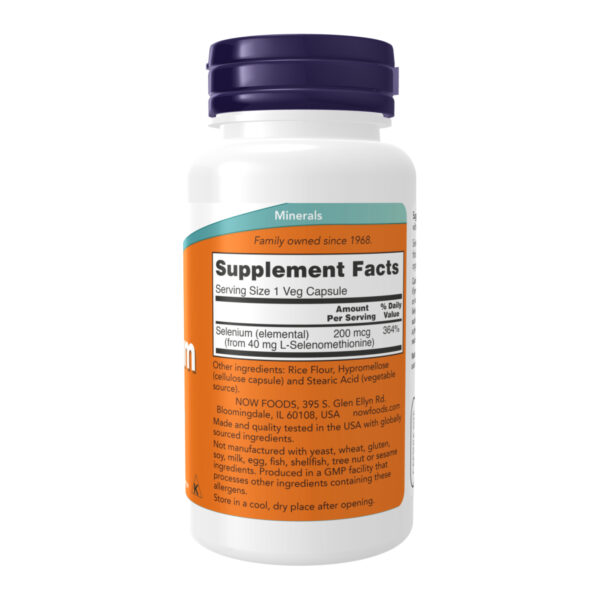 Selenium 200mcg - 180 Vcaps dietary supplement.