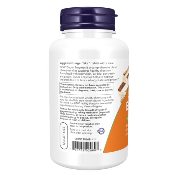 Super Enzymes - 90 tabs product packaging.
