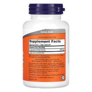 L-Tyrosine 750mg - 90 vcaps supplement