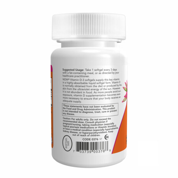 "VIT D-3 10,000 IU - 120 sgels packaging"