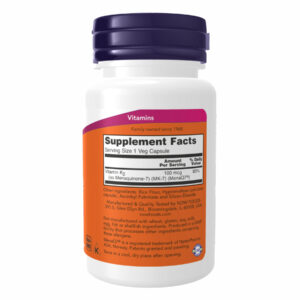 "Vitamin K-2 (MK7) 100 mcg supplement capsules"