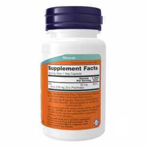 Zinc Picolinate 50 mg - 60 vcaps bottle.