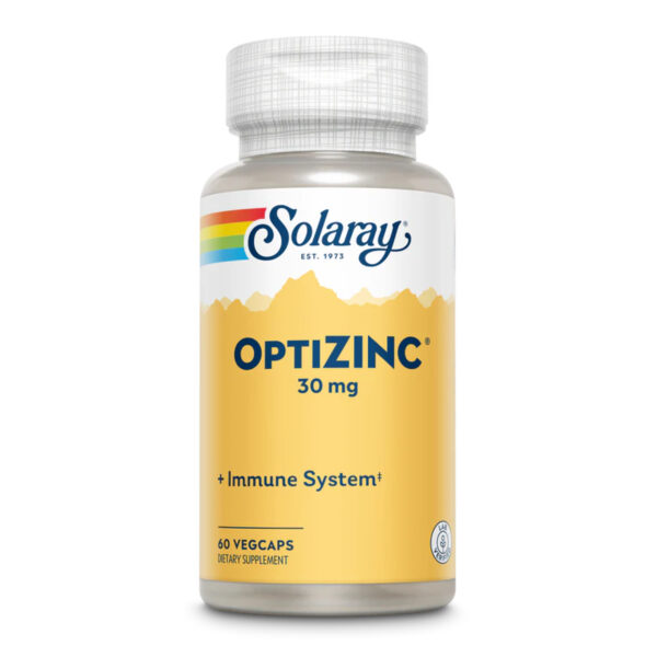 "Opti Zinc 30mg - 60 vcaps packaging"