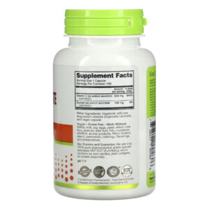 "Sodium Ascorbate - 100 caps bottle."