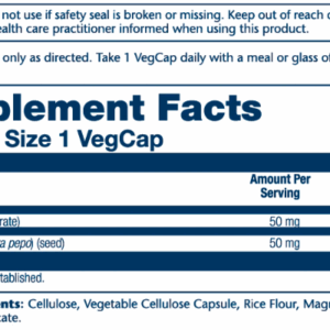 Zinc Citrate 50mg - 60 vcaps bottle.