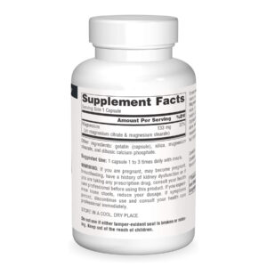 Magnesium Citrate 133mg - 90 caps bottle