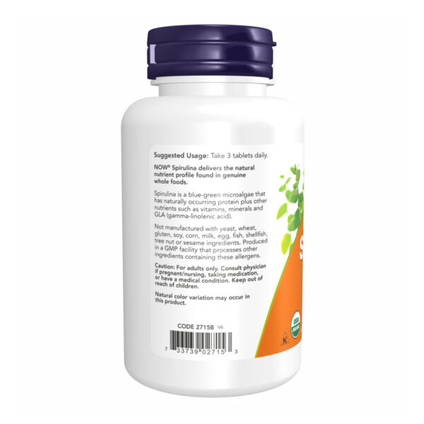 Spirulina 1000mg - 240 tabs bottle packaging