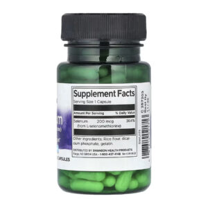 Selenium 200mcg - 120caps dietary supplement bottle.