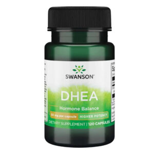 "DHEA 50mg - 120caps dietary supplement bottle"