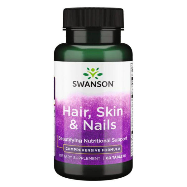 "Hair Skin Nails - 60tab supplement bottle"