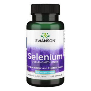 Selenium 100mcg - 200 caps supplement bottle.