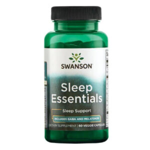 Alt text: "Sleep Essentials - 60 Veg Caps Bottle"