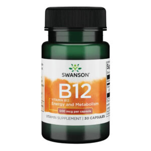 Vitamin B-12 500mcg - 30caps packaging image.