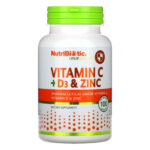 "Vitamin C+D3 & Zinc - 100 caps packaging."