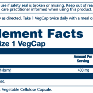 "Vitex Berry Extract 400mg - 100 vcaps bottle"